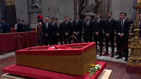 Los jugadores de la Selección argentina que se acercaron a despedir al papa Francisco