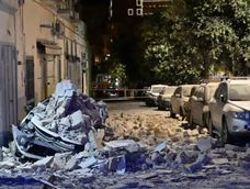 El fuerte movimiento dejo un saldo de 26 heridos, cifras que podrían aumentar con el correr de las horas.