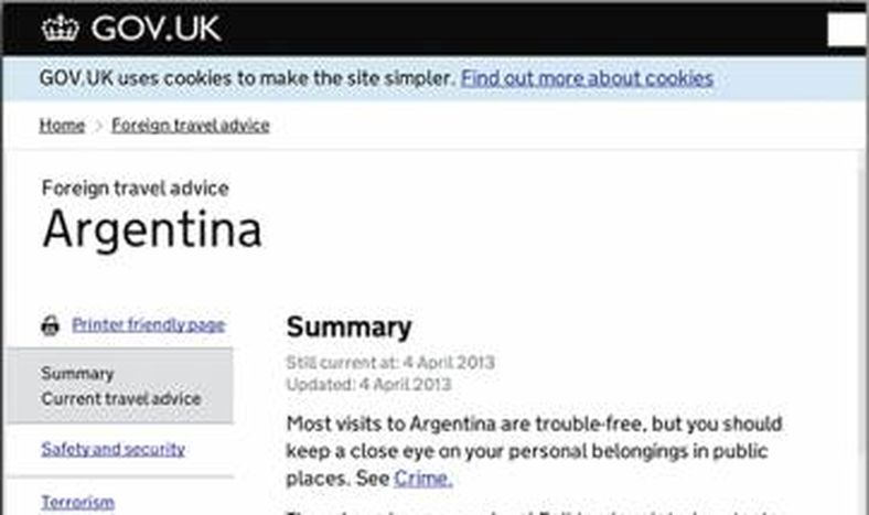 El Gobierno Británico alertó sobre la inseguridad en Argentina