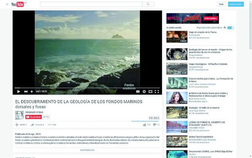 Descubrimiento de la geología de los fondos marinos