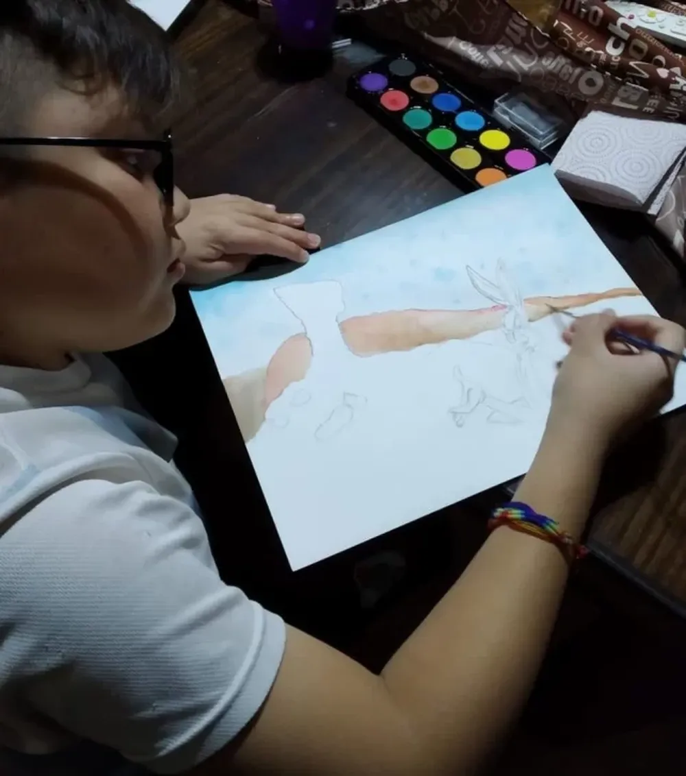 Pequeños hacedores en vidriera