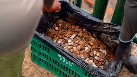 impactante hallazgo en las cataratas del iguazu: encontraron 400 kilos de monedas
