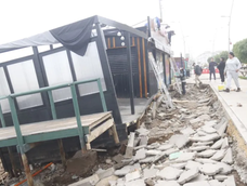 Un local ubicado en Avenida del Mar resultó completamentedañado. Foto: El Día.