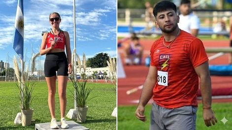 Campeones. Julieta Molina y Maycol Coria pusieron a San Juan en lo más alto del país.