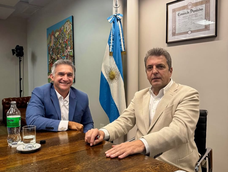 Franco Aranda reunido con Sergio Massa.