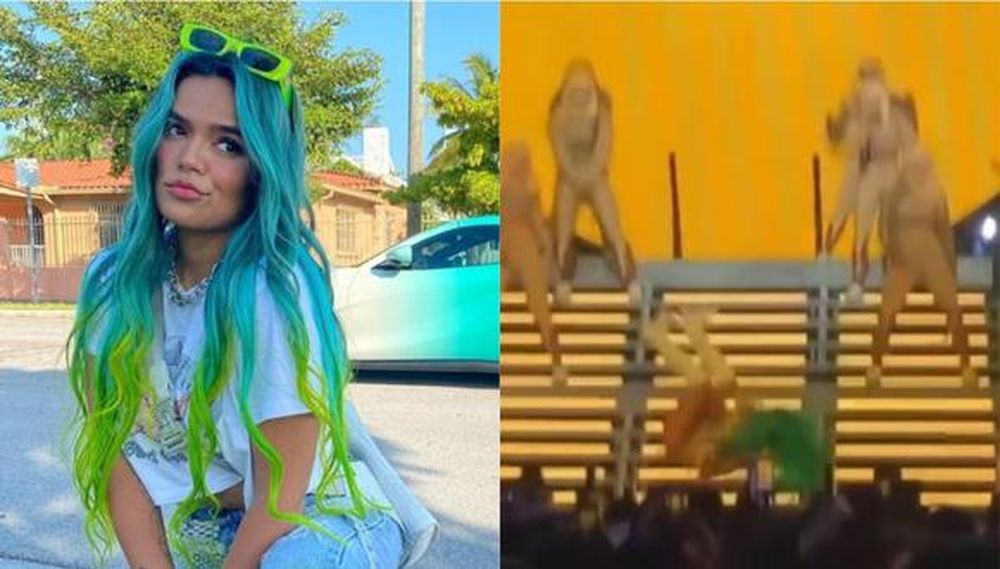 VIDEO: la terrible caída de Karol G en pleno concierto