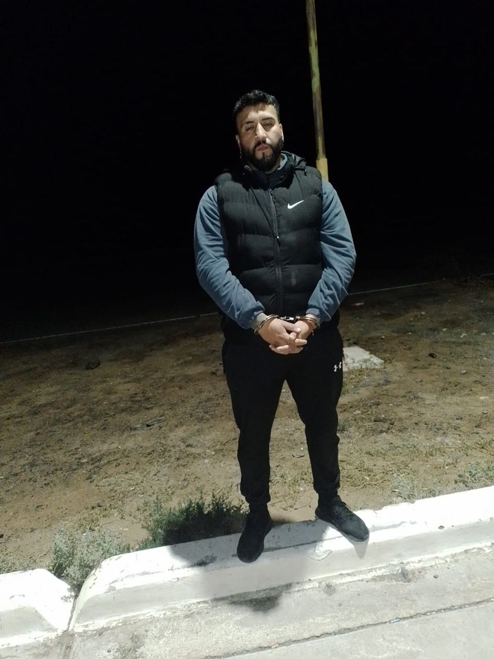 El hombre que terminó detenido en un control de Gendarmería Nacional, en Caucete.&nbsp;