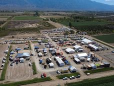 Vista aérea del predio de Pocito, donde la finca productiva de Luis Martín se convierte por tres días en la sede de Expo Innova Cuyo. Vista aérea del predio de Pocito, donde la finca productiva de Luis Martín se convierte por tres días en la sede de Expo Innova Cuyo.