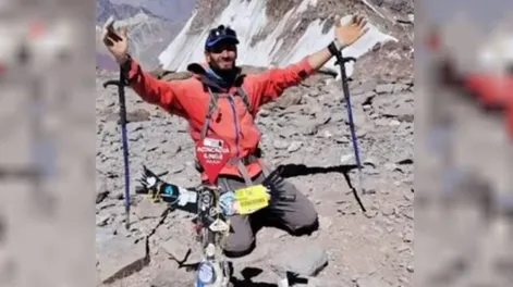 Matías Sergo, el encargado de ascender en tiempo récord el Aconcagua