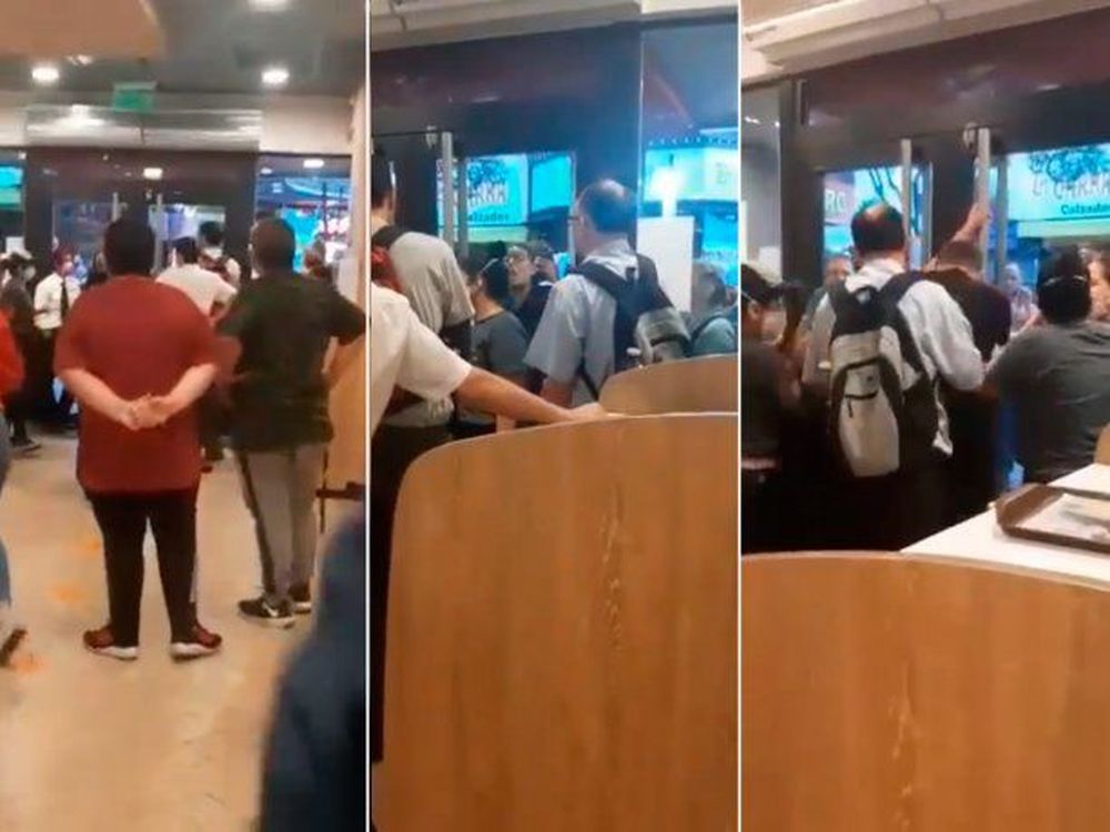 Un grupo de antivacunas provocó disturbios en un local de comidas rápidas