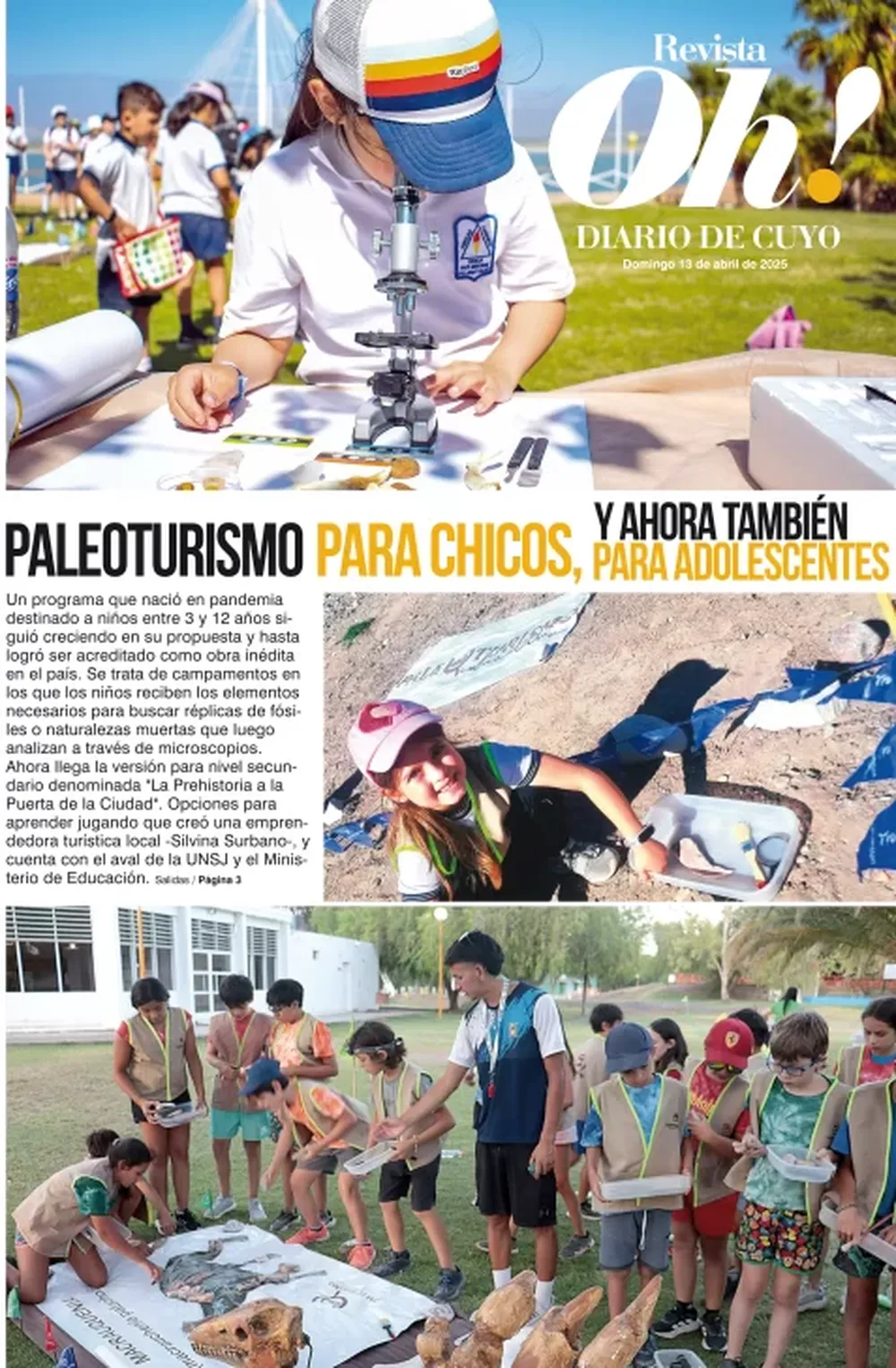 Tapa Revista Oh! 13 de Abril de 2025