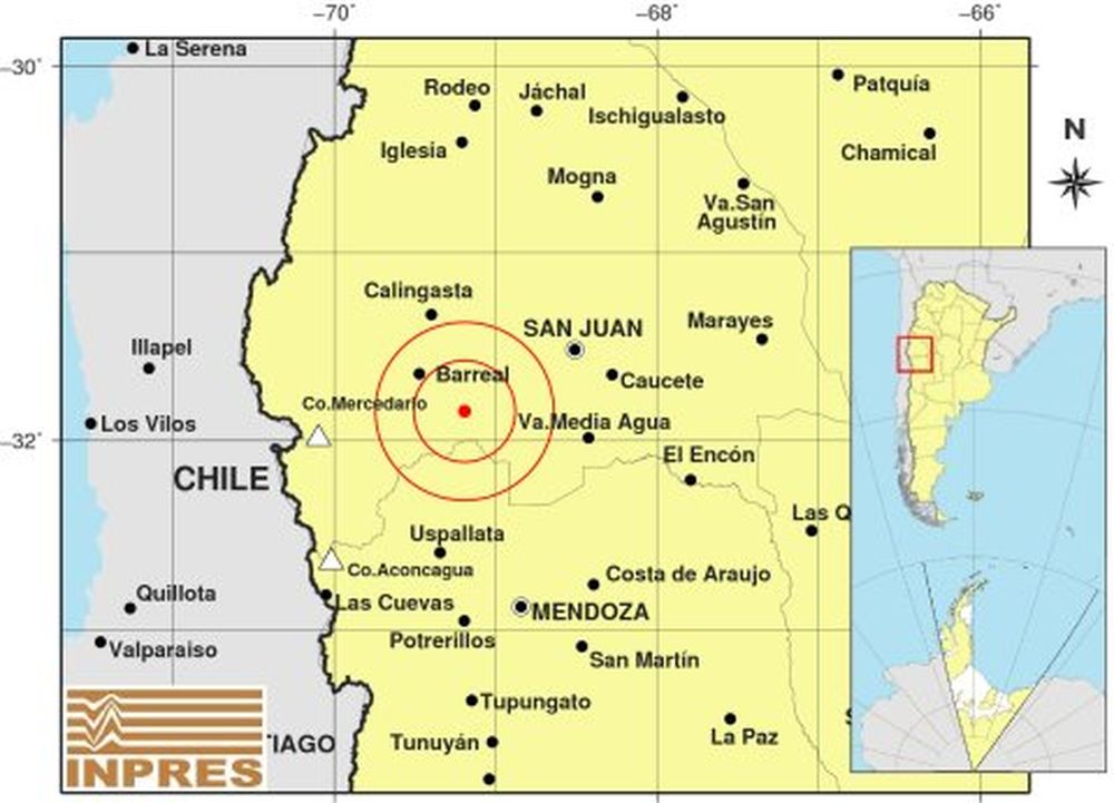Sismo: se movió fuerte el piso en el suroeste de San Juan