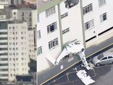 Una avioneta se estrelló contra un edificio en Brasil y hay dos muertos. Una avioneta se estrelló contra un edificio en Brasil y hay dos muertos.