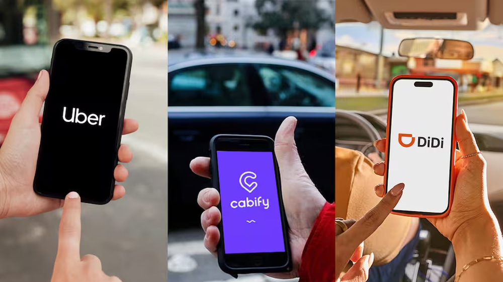 Uber, Cabify y Didi.