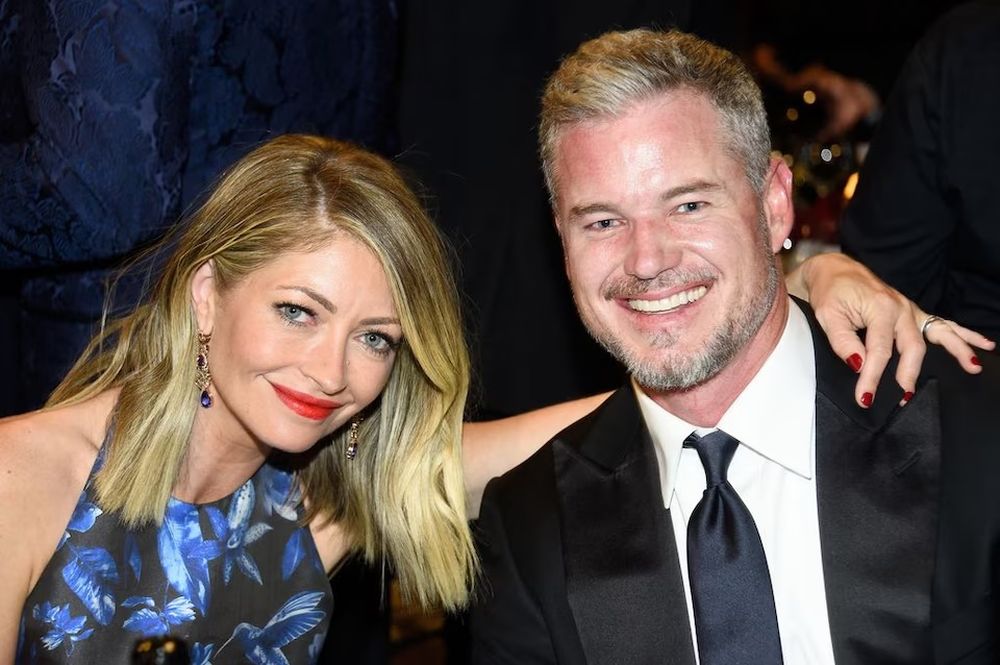Eric Dane con su esposa, ambos felices