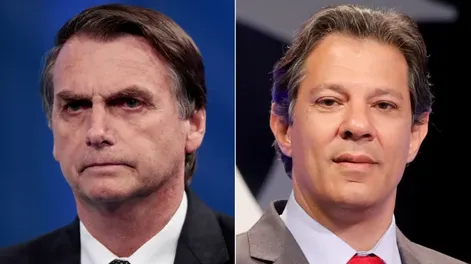 A dos días de las elecciones en Brasil, Jair Bolsonaro le saca 13 puntos a Fernando Haddad