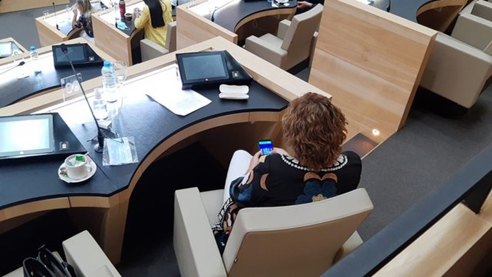 Sorprendieron a una legisladora jugando al Candy Crush en pleno debate
