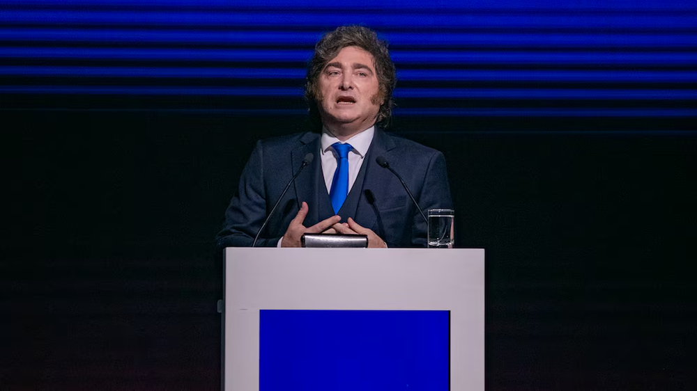El presidente Javier Milei habló frente a empresarios.