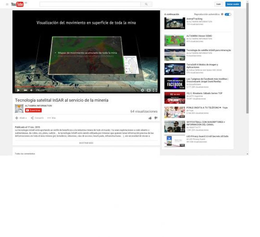 Tecnología satelital InSAR al servicio de la minería