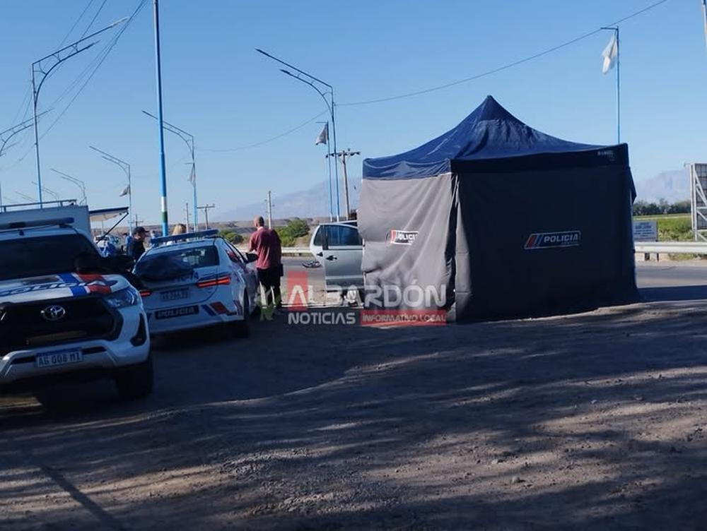 Albardón: un ciclista murió arrollado por un auto