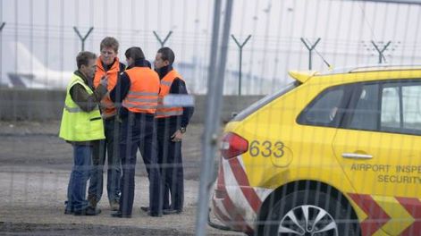 Megarobo de diamantes  en aeropuerto de Bruselas
