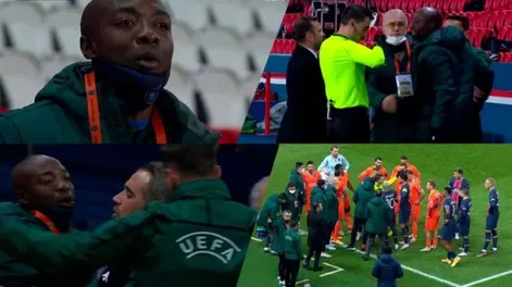 Escándalo: Istambul y PSG abandonaron la cancha por un insulto racista del cuarto árbitro