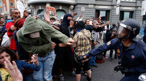 Incidentes en Madrid en una marcha contra el ajuste