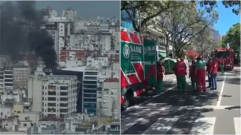 Se incendió la terraza de un edificio y evacuaron a más de 200 personas