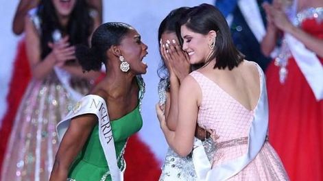 La inesperada reacción de la concursante de Nigeria cuando perdió la corona