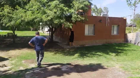 La cabaña donde estaban alojados.