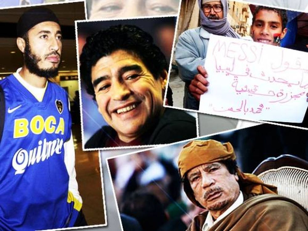 Los Khadafi, Maradona, Messi y el fútbol