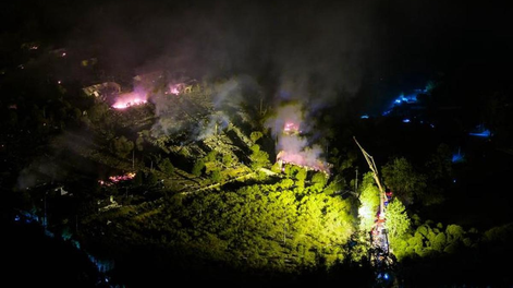 La fábrica donde ocurrió la explosión.