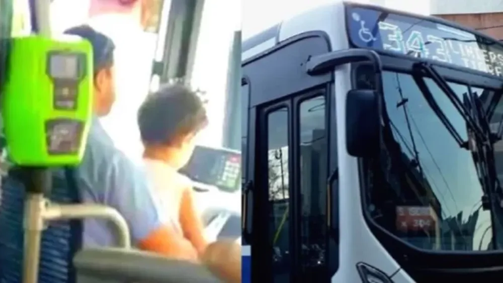 Un colectivero que manejó con un niño a upa y lo sancionaron