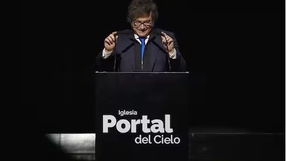 RELIGIÓN Y POLÍTICA. Milei se convirtió en el primer Jefe de Estado argentino en visitar un templo evangélico masivo. Tiene una capacidad para 15 mil fieles.