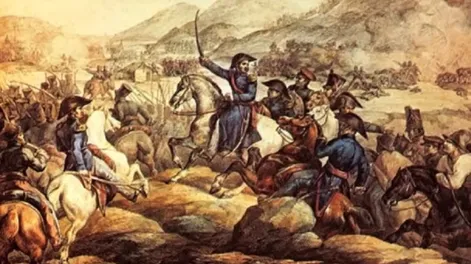 Diario de Cuyo | La batalla de Chacabuco inmortalizada en un óleo que recuerda el histórico momento de un triunfomilitar clave de San Martín en su campaña libertadora.