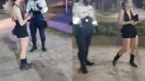 Sanjuanina se negó a un control policial.