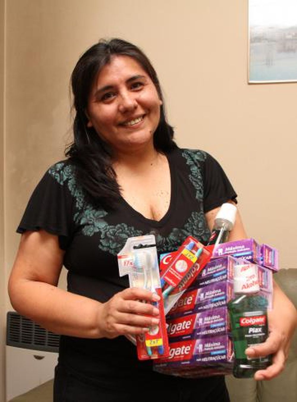 Una mamá ganó pasta dental para 1.200 chicos