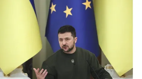 EL PRESIDENTE de Ucrania Volodimir Zelensky.