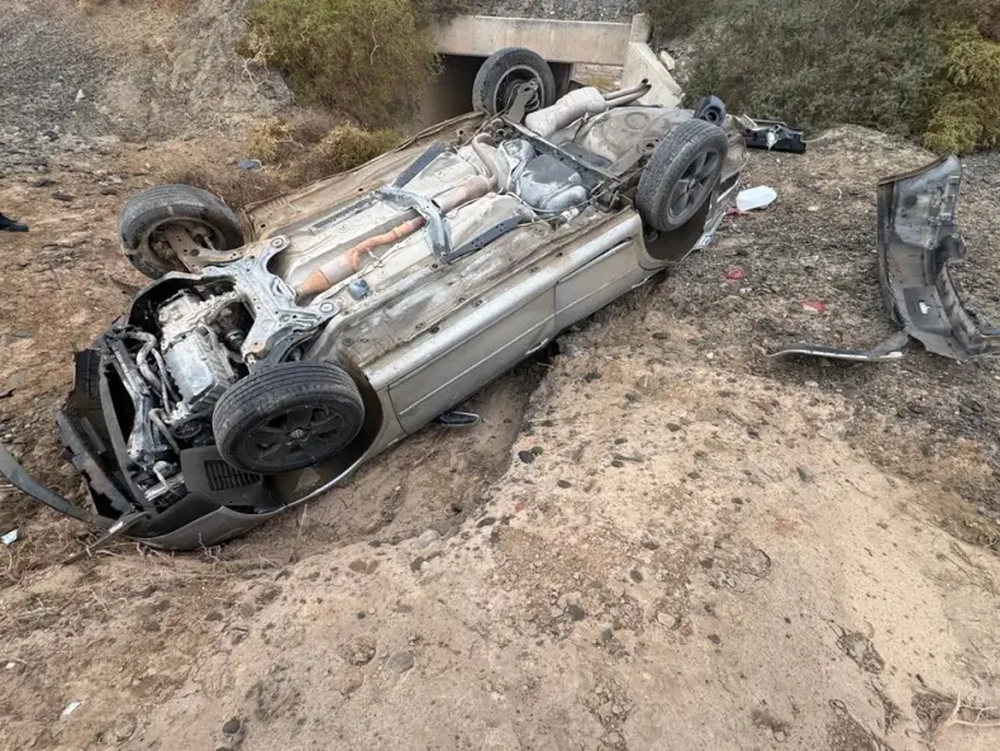 Un espectacular vuelco pudo terminar en tragedia. Fuente: sitio Eco del Viento