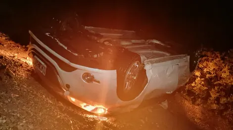 Así quedó el auto siniestrado.