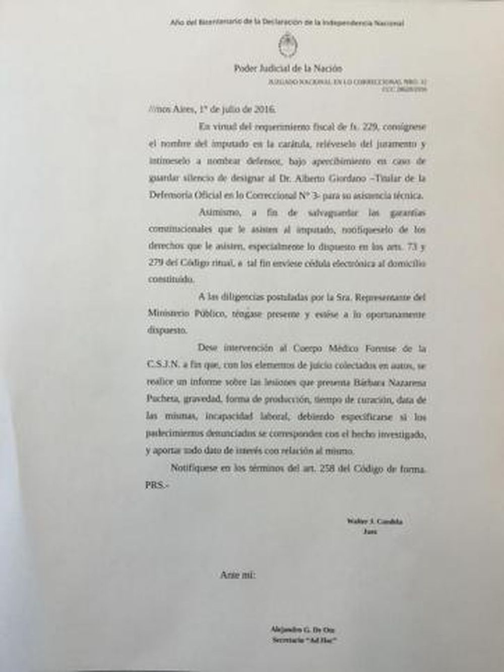 Fede Bal, imputado por lesiones agravadas y violencia de género