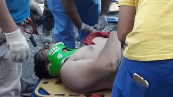 Una caída de 90 metros