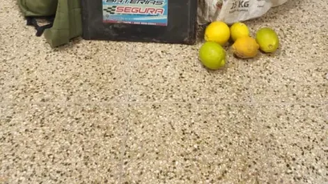 Robó cinco limones y una batería de tractor, preso