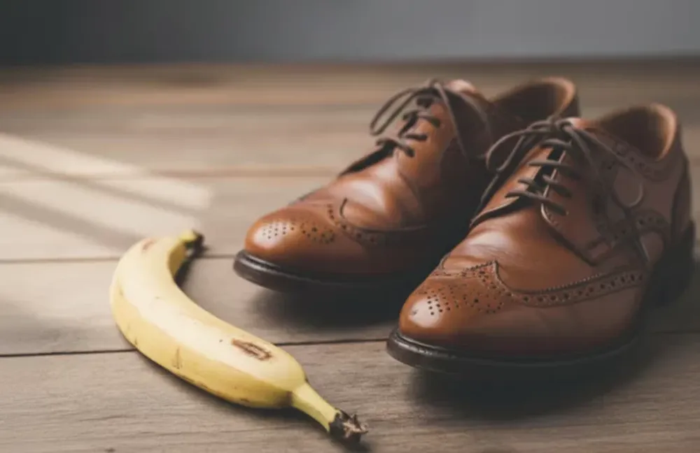 Para qué sirve lustrar los zapatos con una banana.