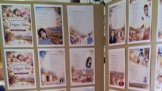 un poemario reunio a alumnos y escritores para rescatar la devocion por la virgen nina en caucete