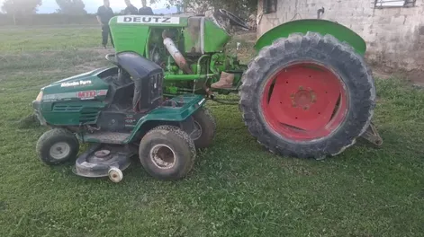 El tractor del accidente.