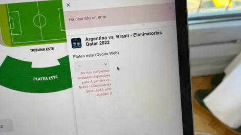En minutos se agotaron las entradas online para el partido de Argentina y Brasil