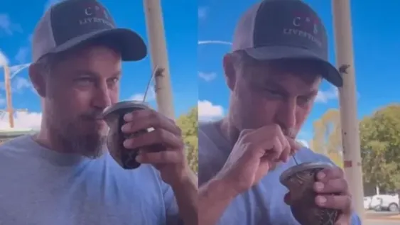 Ragnar, de Vikingos, probó el mate y su reacción se volvió viral