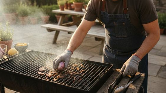 Cuál es el beneficio de frotar la parrilla con una cebolla.