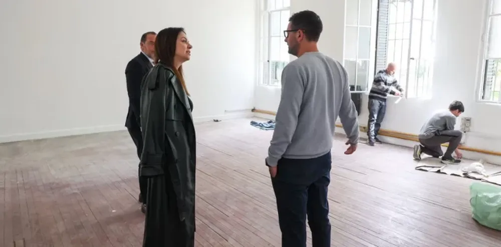 Centro de formación profesional. Sandra Pettovello visita el centro en proceso de restauración.